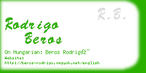 rodrigo beros business card